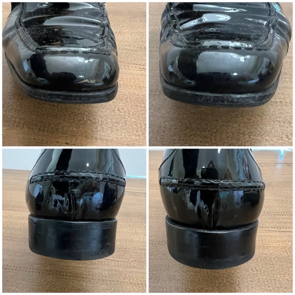 Salvatore Ferragamo Black Patent Leather Men’s Shoes 9 - Picture 12 of 12